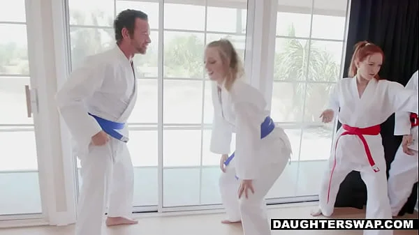 I hit my slave with clothespins applied to his fat body and small dick