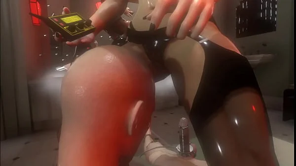 Citor3 3D SFM VR Sex Game Huge tits latex mistress electro stimulation precum riding and milking
