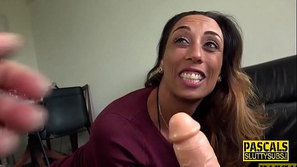 Throating busty milf sub gets fucked roughly